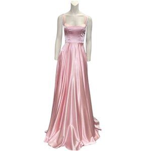 Faviana Pink Satin Ball Gown 10462 Size 00 NWT